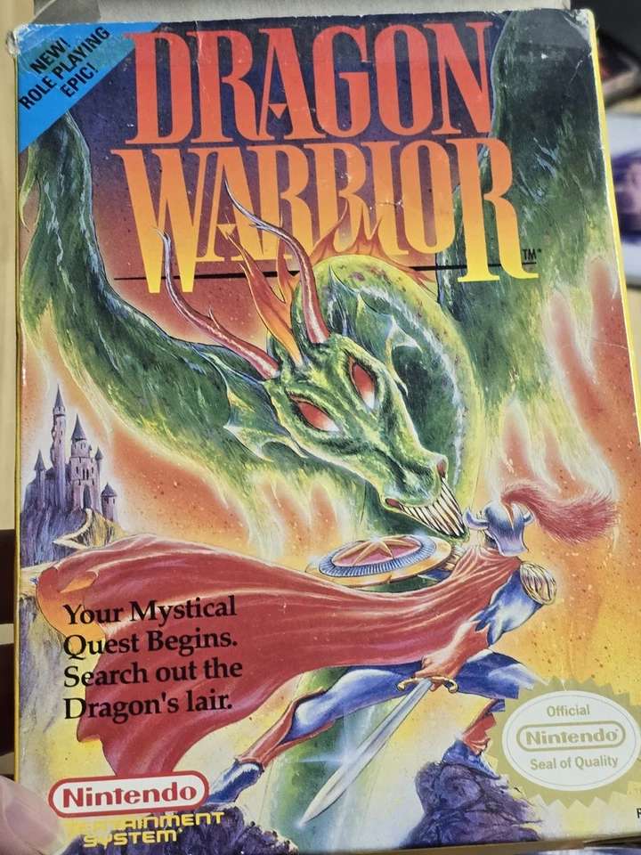 Dragon Warrior (Nintendo NES, 1989) Caja Original Manual Funda Espuma Foto 2 de 4