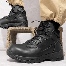 Men's Military Tactical Boots Combat Ankle High Motorcycle Hiking Boots US