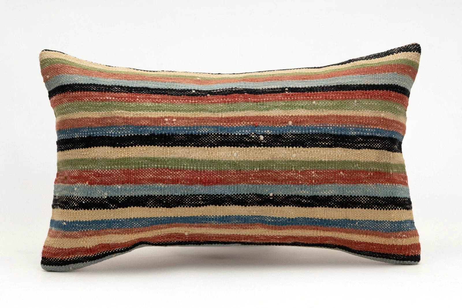 Decorative Pillow Cover, 12x20 in, Turkish Kilim Cushion, Boho Sofa Throw Pillow