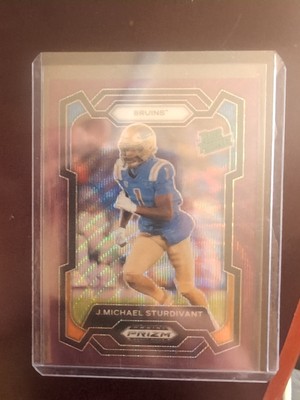 2024 Panini Prizm Draft Picks - Purple Wave Prizm #195 J.Michael Sturdivant (RC)