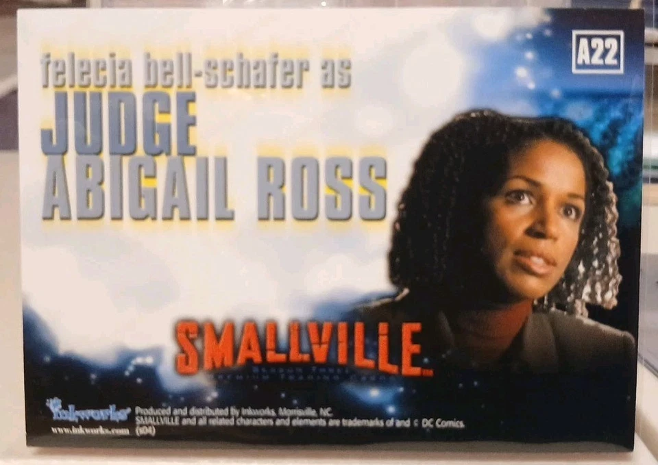 Smallville Season 3 Felecia Bell-Schafer A22 Autograph 2004 Judge Abigail Ross - Image 2 of 2