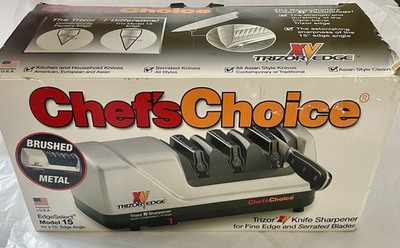 Chefs Choice Trizor Edge XV Electric 3 Stage Knife Sharpener #15 Pro Used Rarely