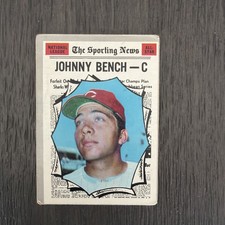1970 Topps The Sporting News All-Star Johnny Bench #464 Cincinnati Reds HOF￼