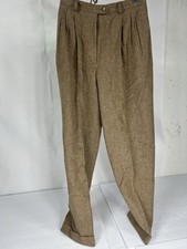 6P Vintage Lauren Ralph Lauren Pants Women Brown Wool FLAW