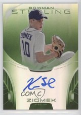 2013 Bowman Sterling Prospect Green Refractor 59/125 Kevin Ziomek Auto 0ek