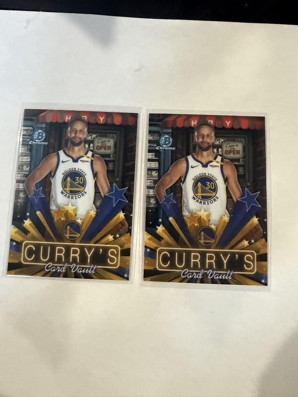 2025 Bowman Chrome Stephen Curry Card Vault Insert Lot Warriors X2