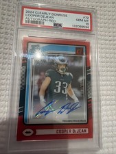 2024 Panini Clearly Donruss Rated Rookie Cooper DeJean #72 Red Auto /149(AU, RC)