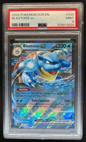 2024 Pokemon Stellar Crown Blastoise ex #030/142 PSA 9