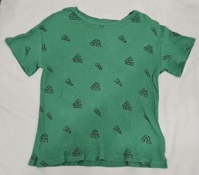 Sproet & Sprout Boys Green Flipper Print Short Sleeve T Shirt Sz 6y