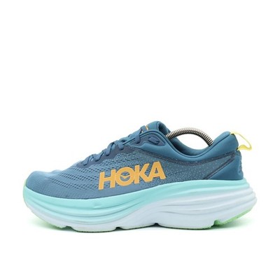 Hoka One Herren Bondi 8 Sportschuh Blau Mesh Niedrigschaft Turnschuhe EU 43 1/3