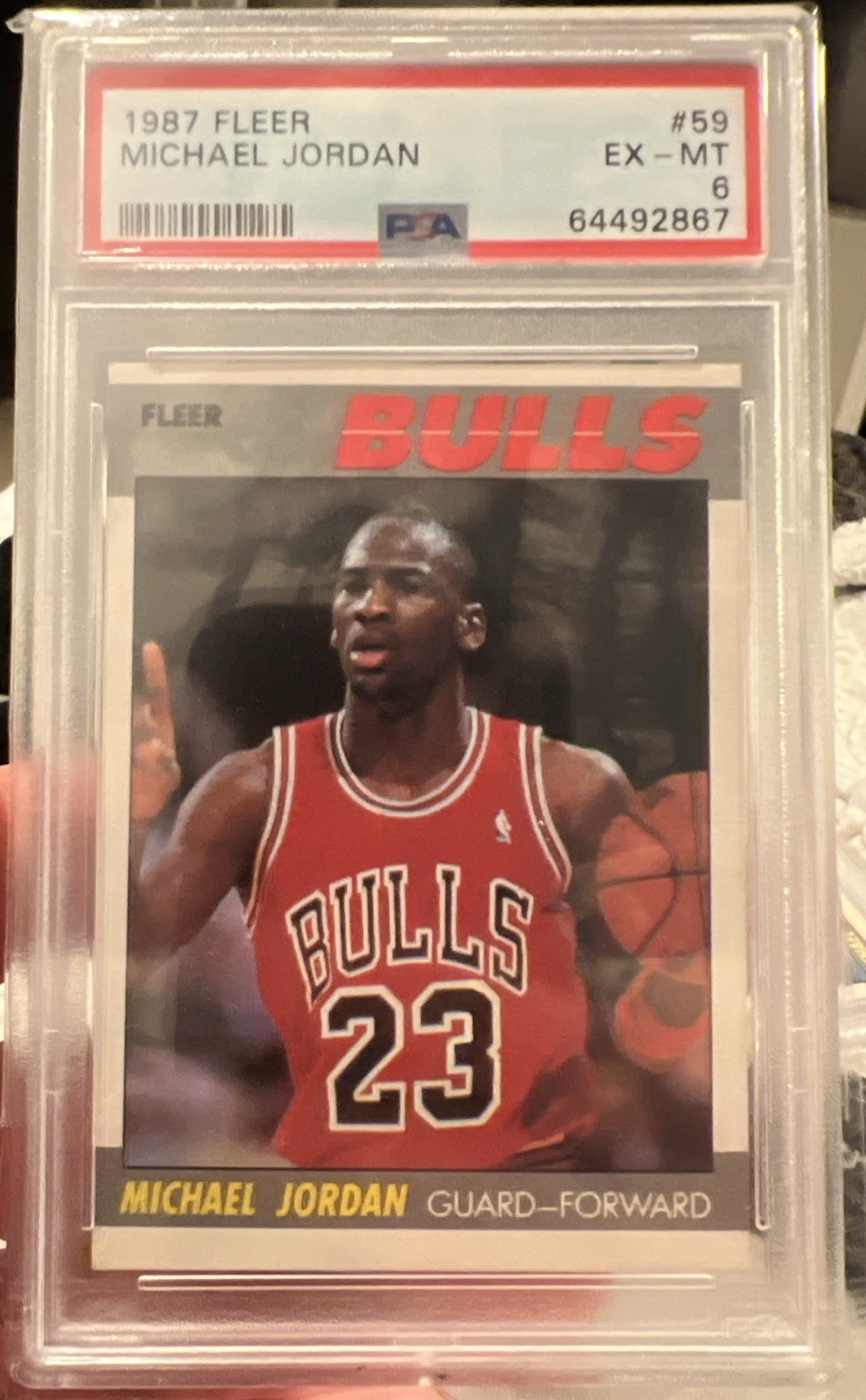 1987 Fleer Michael Jordan #59 PSA 6