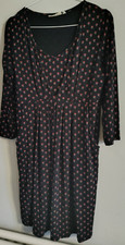 JoJo Maman Bébé Maternity breast Nursing Dress Size Small UK 8–10 Black Floral
