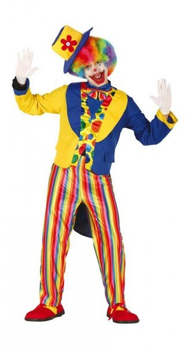 COSTUME CARNEVALE PAGLIACCIO VESTITO GUIRCA ADULTO UNISEX PAYASO CLOWN  ABITO | eBay