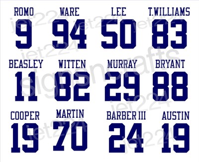 Dallas Cowboys STICKER DECAL 2000' s stars Romo Cooper Barber Ware +