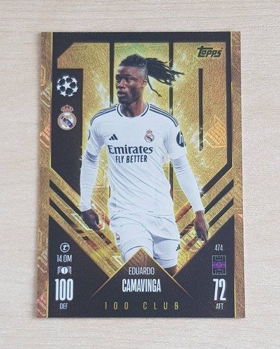 Eduardo Camavinga 100 Club Card # 474 - Topps Match Attax 2024/25 24/25
