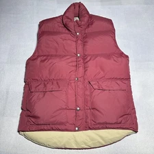 Vintage Western Mountaineering Red Goose Down Puffer Vest Sz Small Talon Zipper