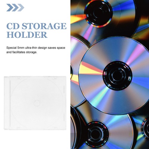 2 Pcs Aufbewahrungsbox Aus Acryl Büro CD-Hüllen DVD-Aufbewahrungsboxen - Bild 4 von 12