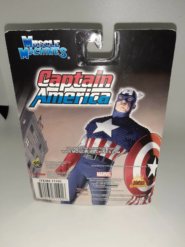 Marvel Muscle Machines Bigfoot Capitán América MO64-05-11 SIN USAR, EN CAJA, ENVÍO GRATUITO Raro Foto 4 de 4