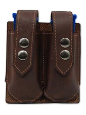 NEW Barsony Brown Leather Double Mag Pouch Kimber Ruger 380 & Ultra Compact 9mm