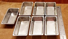Vintage Lot of 7 Children's Baking Pans. Each is 2" Wide x 4" Long