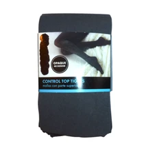 George gray charcoal control top tights opaque 40 denier size 3 GT70Z