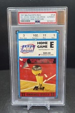 MICHAEL JORDAN FINGER WAG DUNK ON MUTOMBO TICKET 1997 PLAYOFFS BULLS 5/13/97 PSA