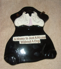 VNTG 1994 SMOKY MOUNTAIN ART POTTERY DOG LOVER WALL PLAQUE HUMOROUS