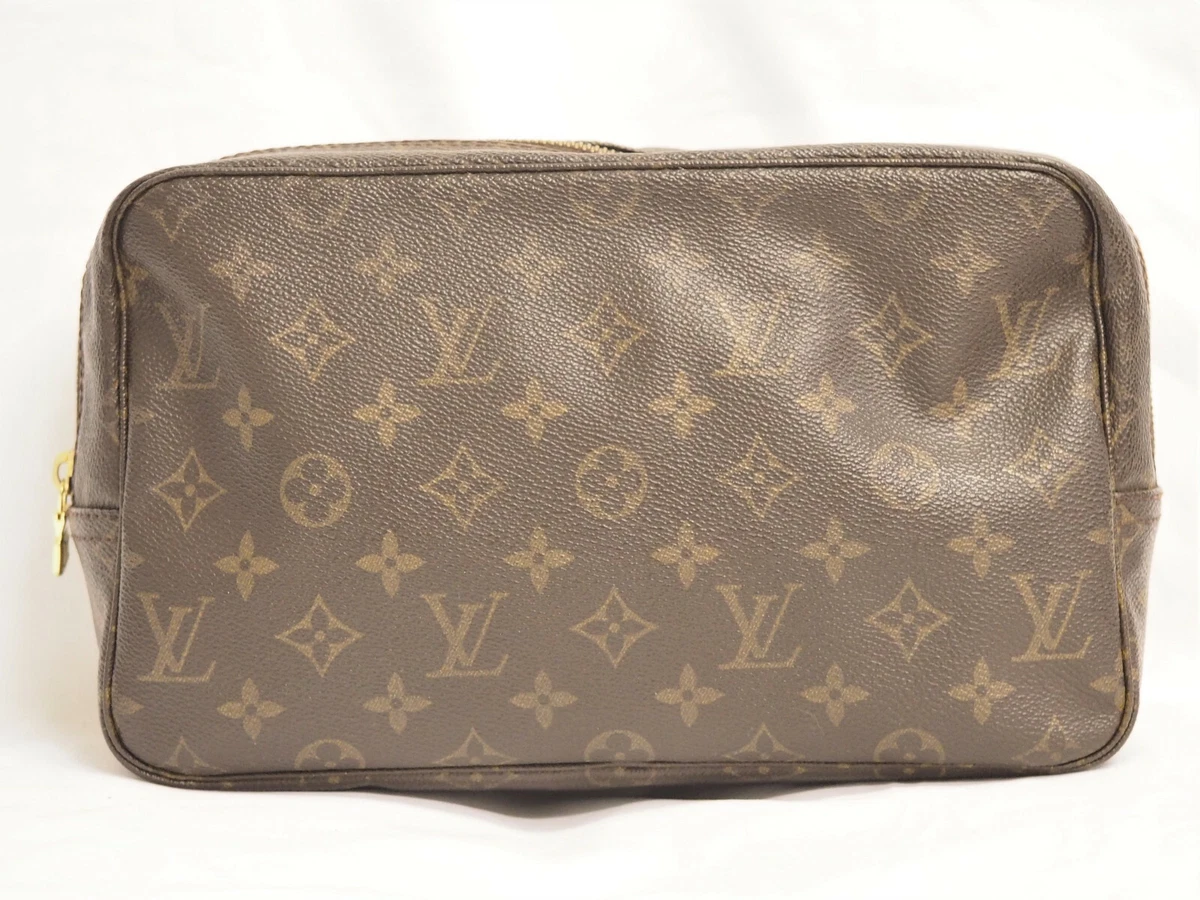 Authentic Louis Vuitton Monogram Trousse Toilette 28 Cosmetic Bag Clutch