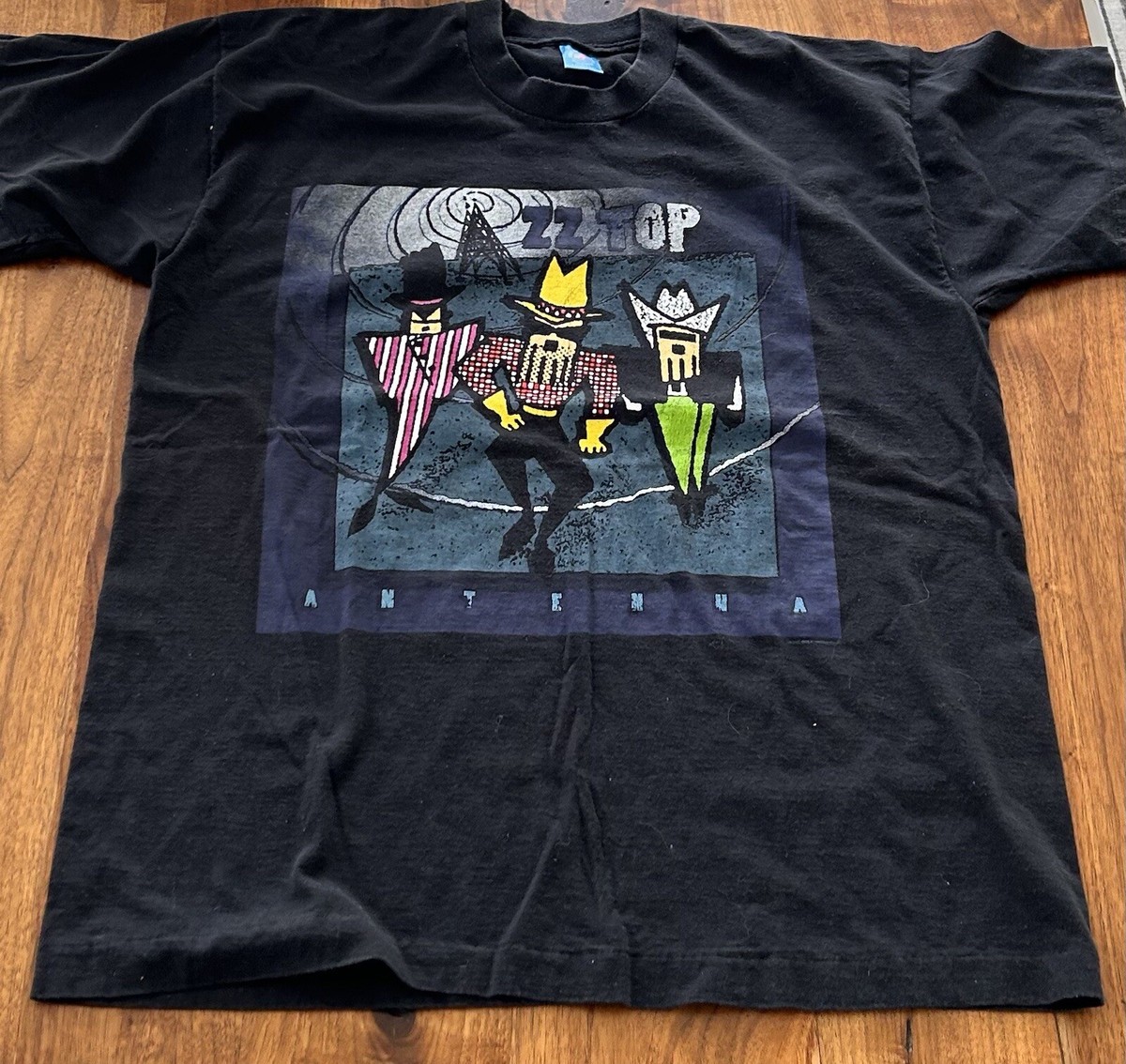 Zz Top Antenna Tour Single Stitch T Shirt 1994 Rock Band XL 90s 