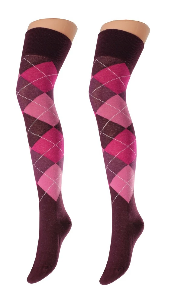 2 PAAR RS DAMEN OVERKNEE ÜBERKNIE STRÜMPFE STRUMPFHOSEN KNIESTRÜMPFE BAUMWOLLE - Bild 2 von 4