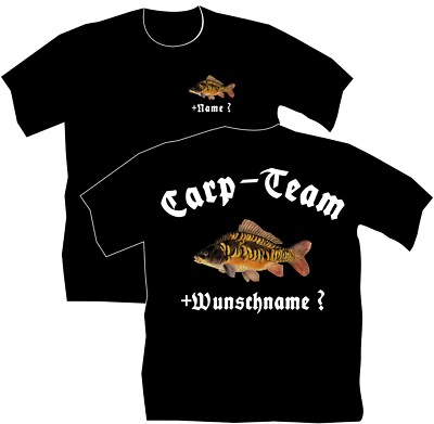 Anglershirt Angler T Shirt Karpfen Karpfenangeln Carp Team Wunschname Boilie 121