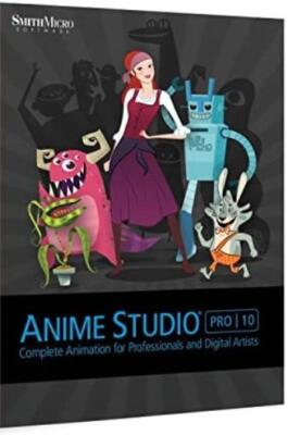 Anime Studio 10 Pro w/ Manual PC MAC DVD animation digital artists modeling tool