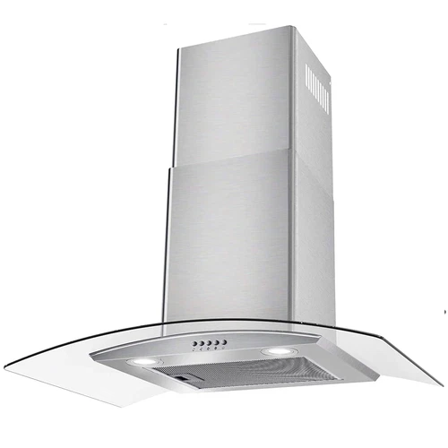 30" Wall Mount Range Hood 450CFM Tempered Glass Vent 3-Speed Control w/LEDs New