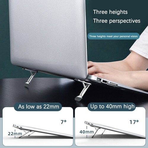2PCS Foldable Notebook Keyboard Stand Riser Feet Nonslip Laptop Holder - Afbeelding 7 van 10