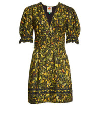 NEW,  Farm Rio Star Fruit Linen Blend Dress Size L #EP117