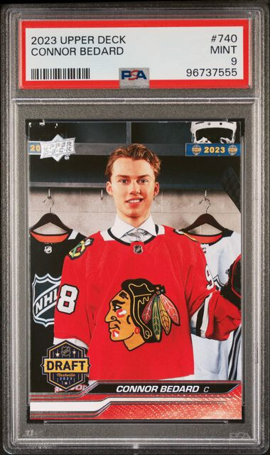 Connor Bedard Draft Class PSA 9 Blackhawks