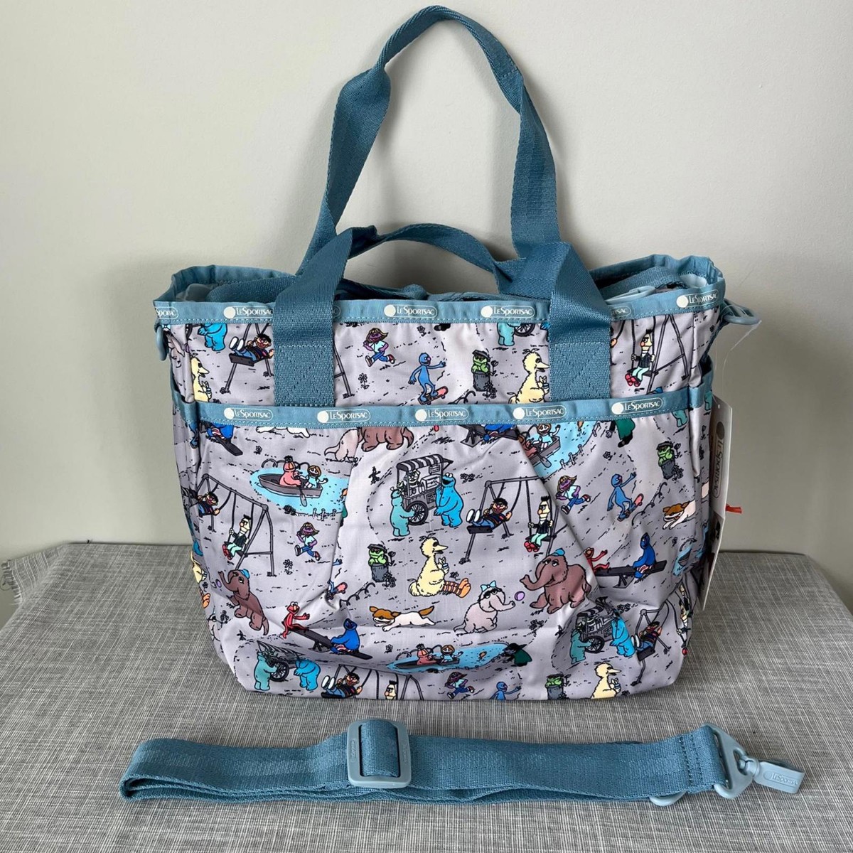 Lesportsac Sesame Street Pleated Posy Multiple-function Diaper Bag