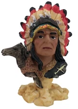 K's Collection Native American Tabletop Resin Figurine 3-3/4"