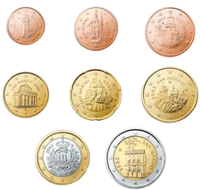 SAN MARINO Tutti gli Euro da 1 Euro Cent a 2 Euro dal 2002 al 2014 (FDC)