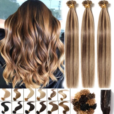 S-NOILITE 200 Strähnen Keratin Bonding Remy Echthaar Extensions Indisches Haarverlängerung