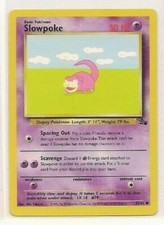Pokemon Slowpoke 55/62 Fossil near mint condition card Unlimited edition