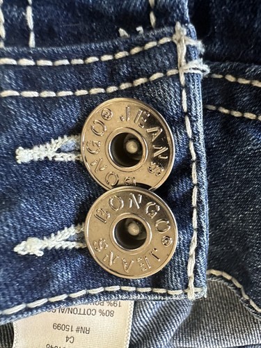 Bongo Skinny Jeans 10 Distressed Mom High Rise Spandex 30x28.5 Jeweled - Picture 7 of 18