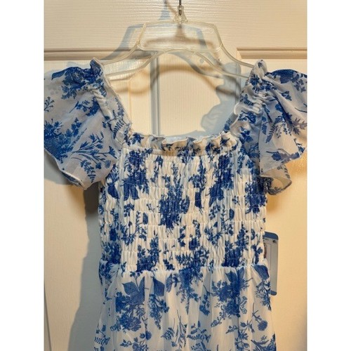 NEU seltene Editionen blaue Blumen Rüschen Rüschen Größe 6/6X - Bild 4 von 10