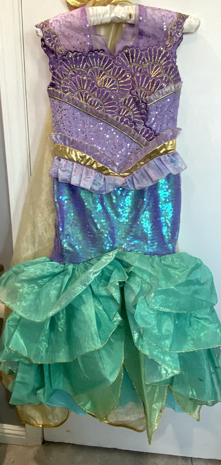 Fantasia de Halloween Chasing Fireflies Disney Deluxe Pequena Sereia Ariel tamanho 8 - Imagem 4 de 4