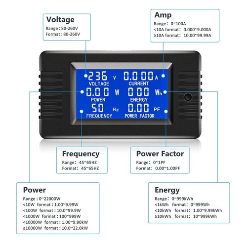 100A/200A LCD DC Digital Monitor Volt Amp Watt Meter RC Batterie Power Analyser - Bild 15 von 61