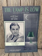 Vintage The Lamp is Low Mitchell Parish 1939 Sheet Music