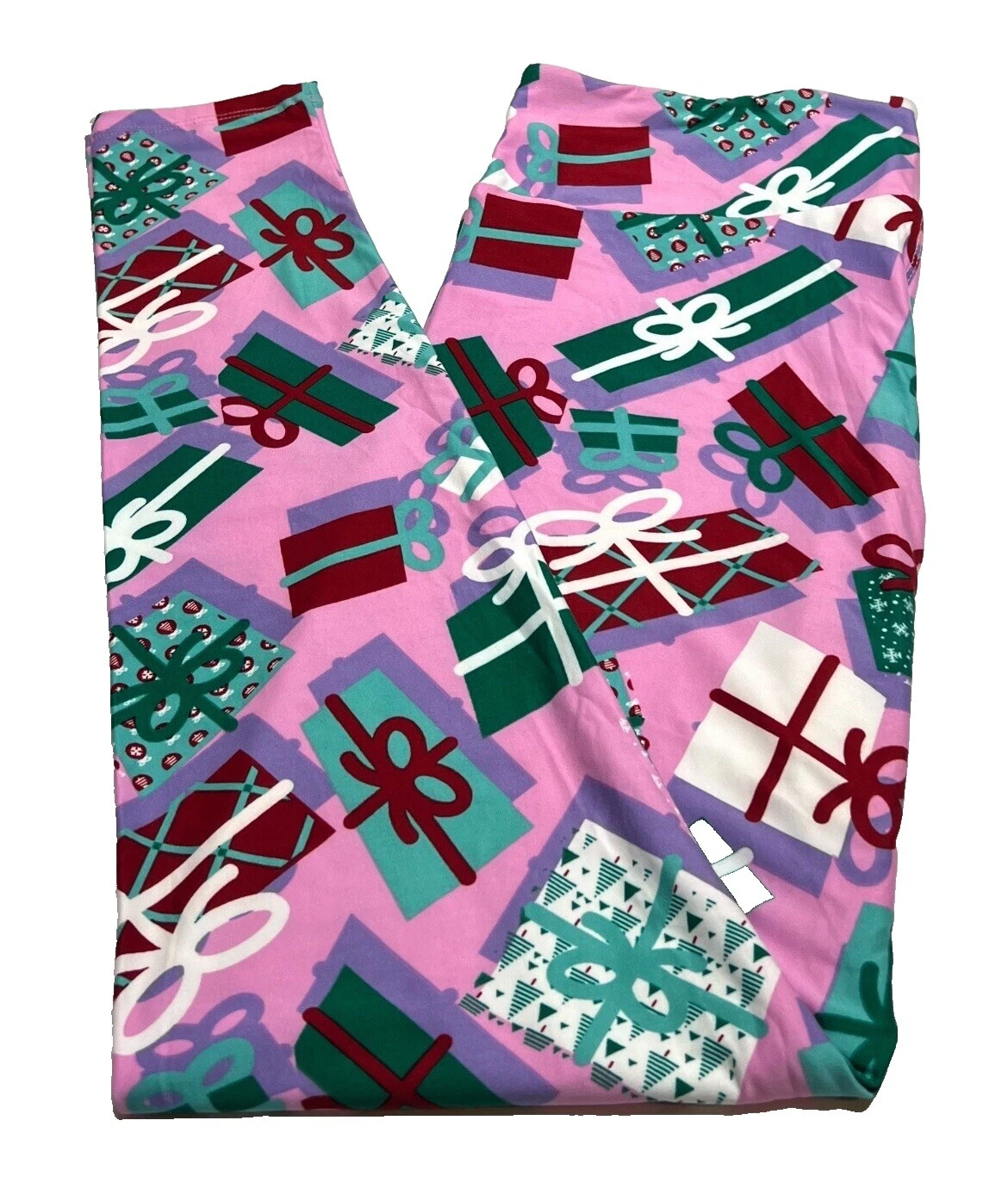 LuLaRoe Christmas Striped Leggings for Women