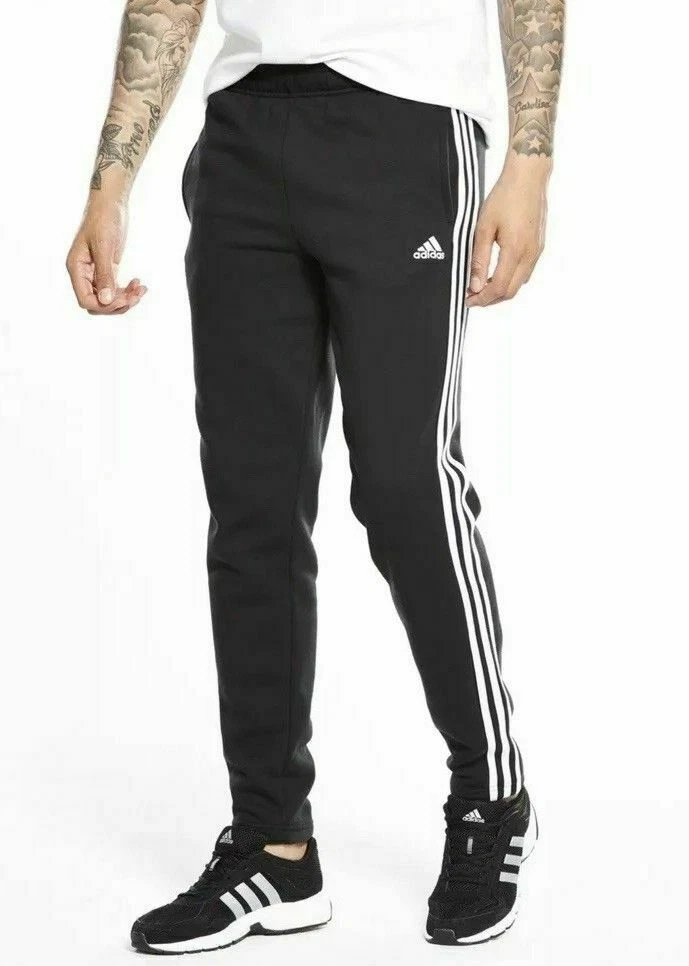 Adidas men's essentials 3s deals tapered and cuffed pant