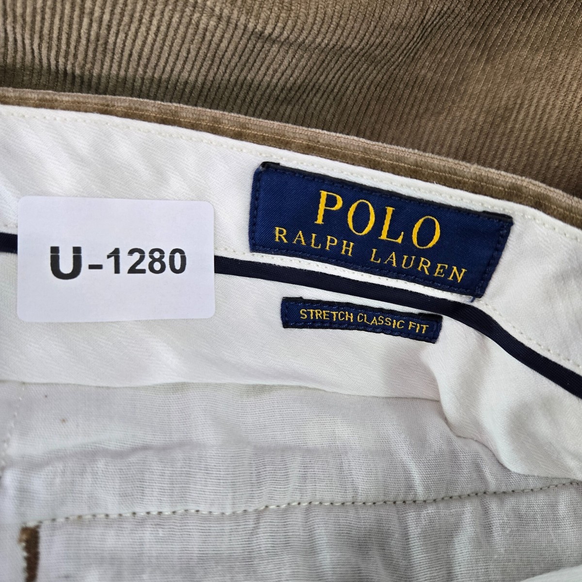 Polo Ralph Lauren Men Pants 36x28 Brown Corduroy Chino