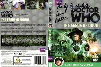 Doctor Who: Die Samen des Untergangs DVD Cover signiert von TOM BAKER & PHILIP HINCHCLIFFE